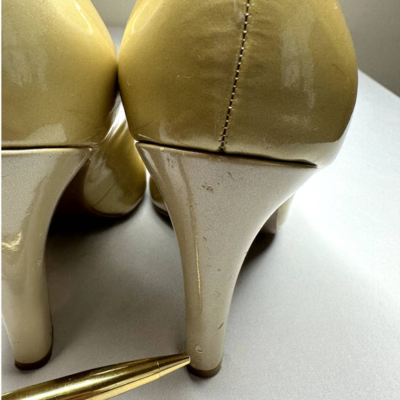 JESSICA SIMPSON HEELS GOLD PUMP SHOES SIZE 6.5 - Picture 8 of 13